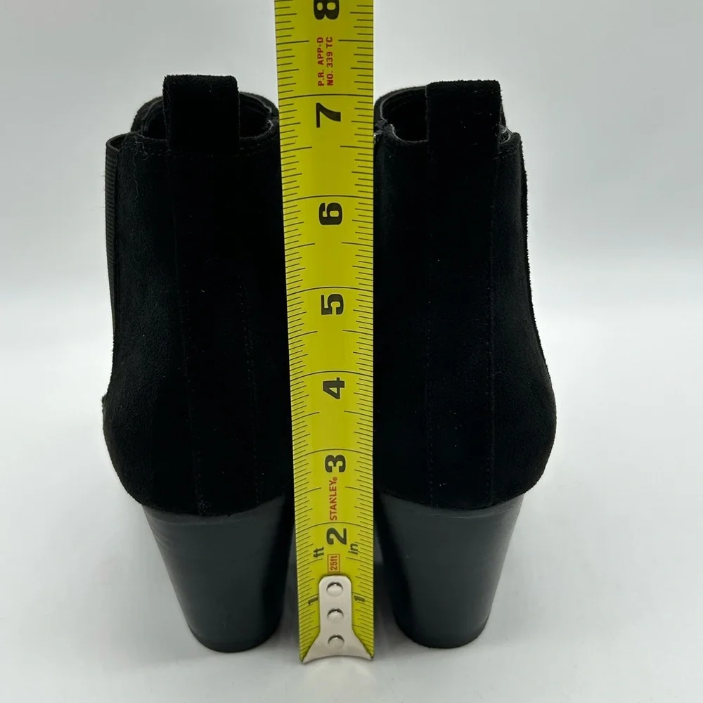 DV by Dolce Vita Collyns Black Faux Suede Ankle Booties Size 10 New With Box - Picture 8 of 12